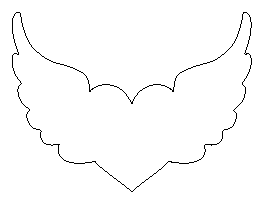 Heart with Wings Pattern