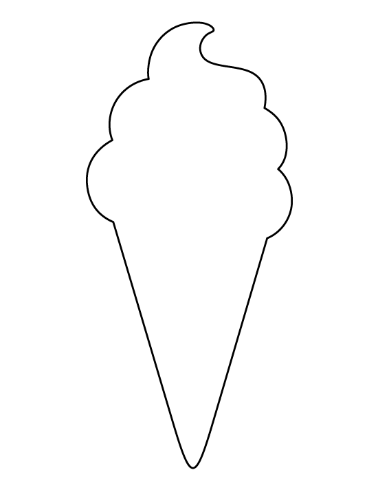 Printable Ice Cream Cone Template