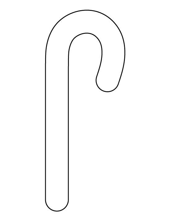 Large Candy Cane Template