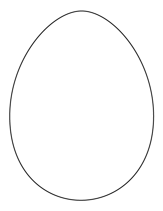 Large Egg Template