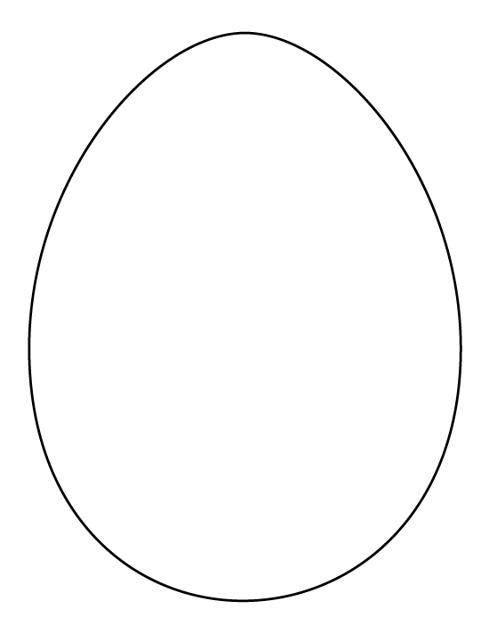 Printable Large Egg Template