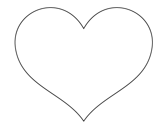 Supersized Heart Outline Extra Large Printable Templates Extra Large 