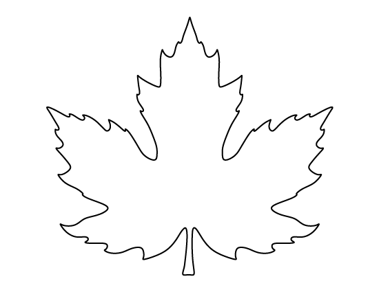 Large Maple Leaf Template