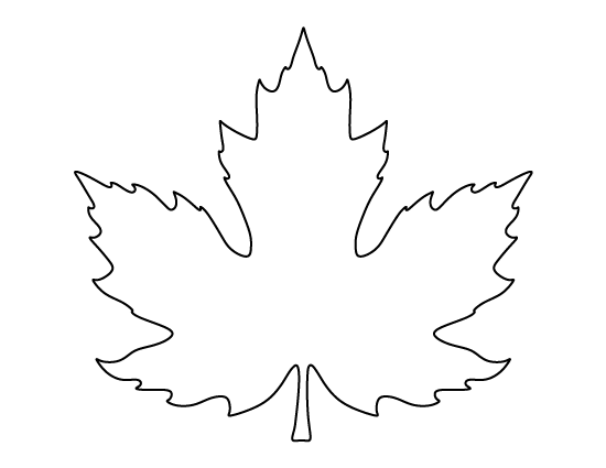 Printable Large Maple Leaf Template