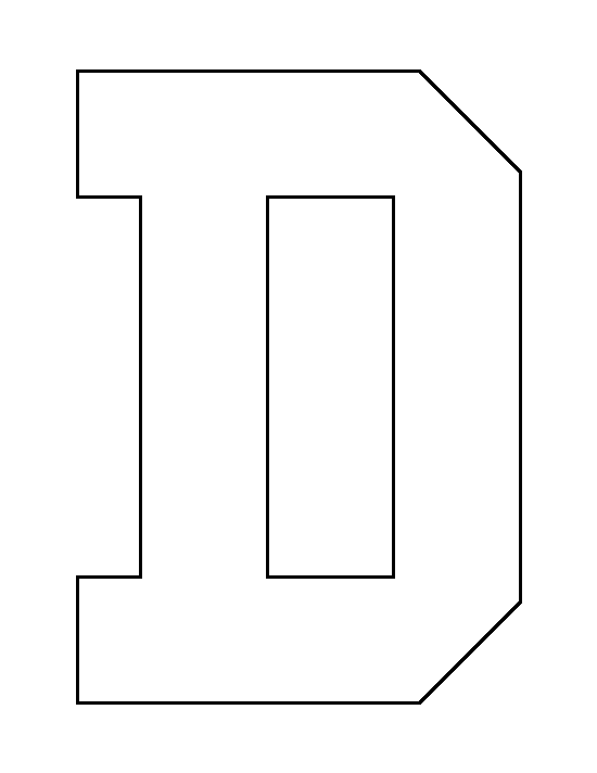 Printable Letter D Template