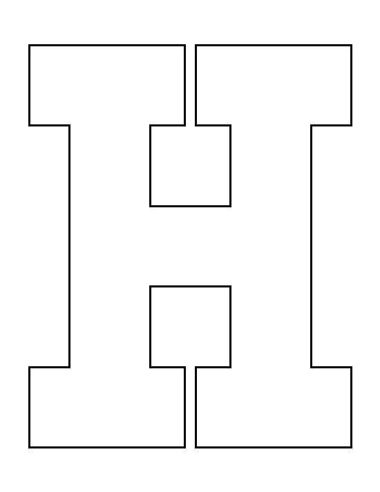 Printable Letter H Template