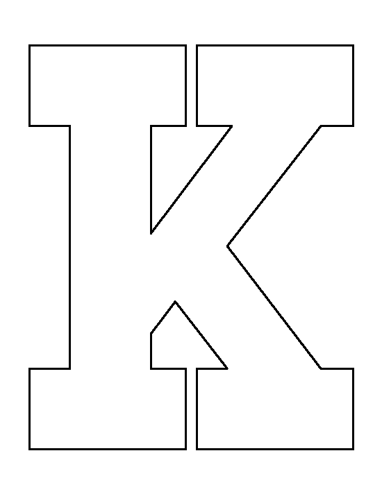 Letter K Template