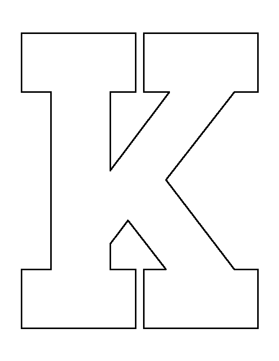 Letter K Template Free Printable Printable Templates