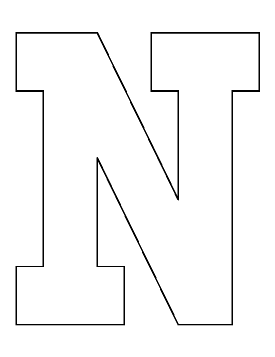 Printable Letter N Template