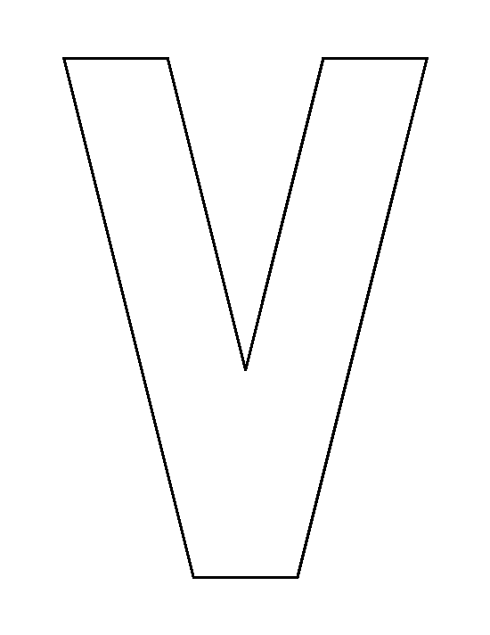 printable letter v template