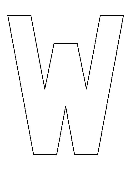 Letter W Pattern Use The Printable Outline For Crafts Creating 3DA