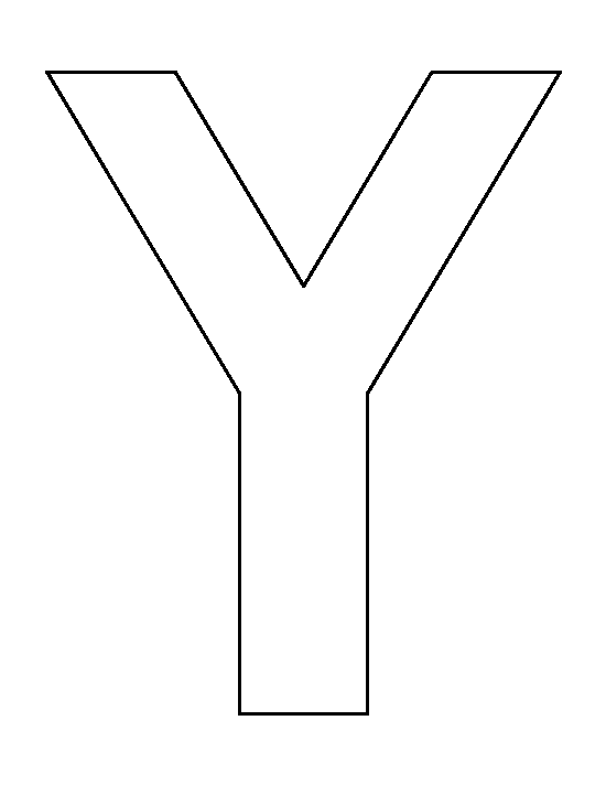 Printable Letter Y Template