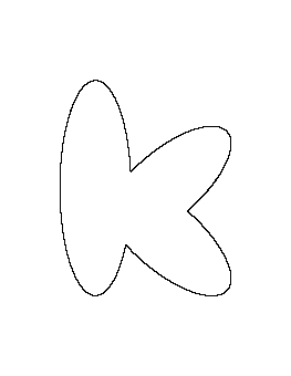 Lowercase Bubble Letter K Pattern