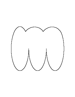 Lowercase Bubble Letter M Pattern