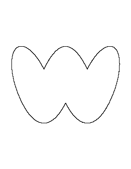 Lowercase Bubble Letter W Pattern