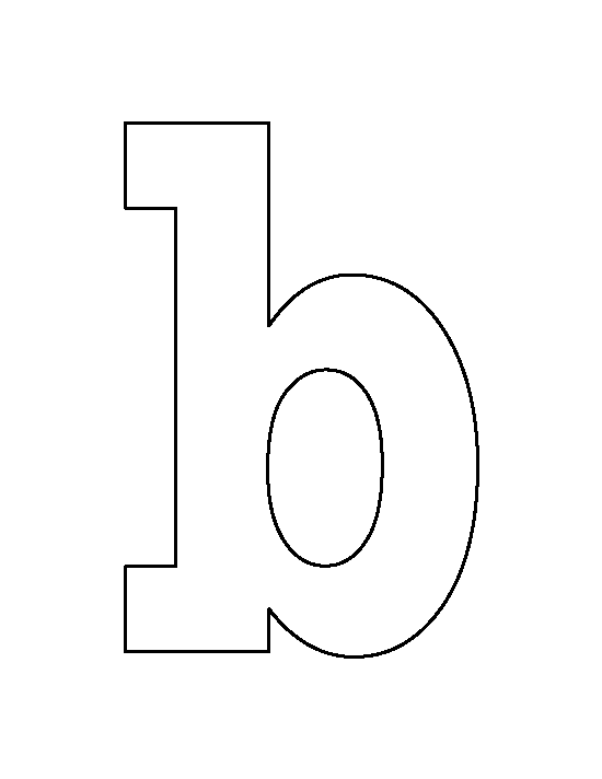 Lowercase Letter B Template