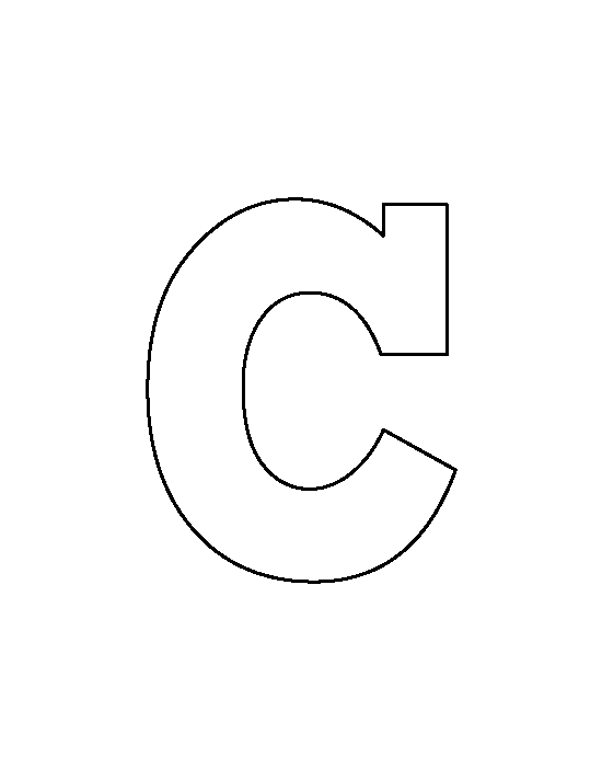 Printable Lowercase Letter C Template