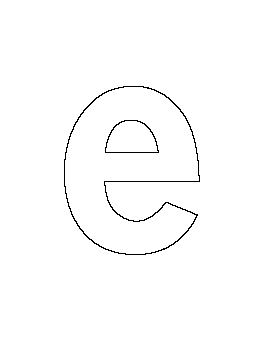 Lowercase Letter E Pattern