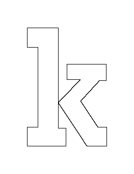 Lowercase Letter K Pattern