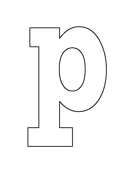 Lowercase Letter P Template