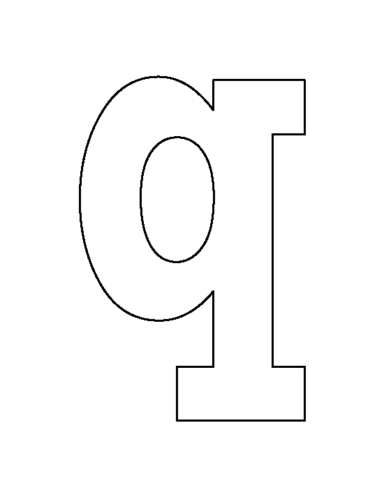 Printable Lowercase Letter Q Template