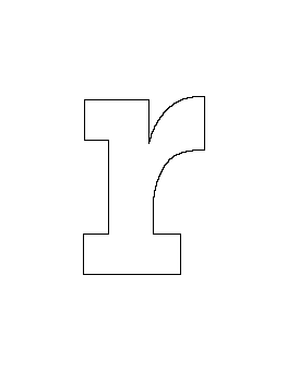 Lowercase Letter R Pattern