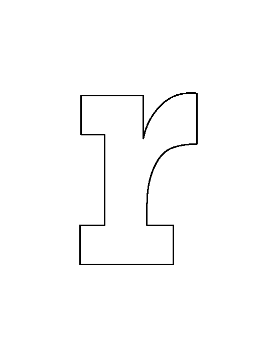 Printable Lowercase Letter R Template