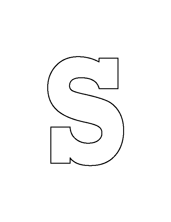 Lowercase Letter S Template