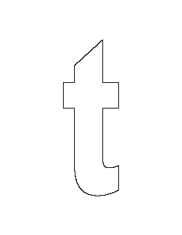 Lowercase Letter T Pattern