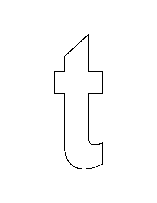 Printable Lowercase Letter T Template