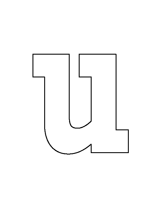 Lowercase Letter U Template