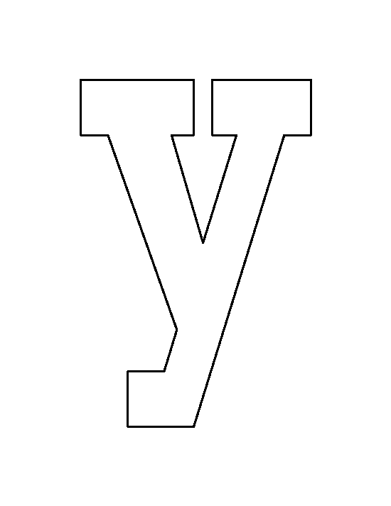 Lowercase Letter Y Template