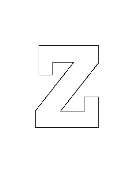 Lowercase Letter Z Pattern