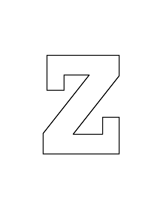 Printable Lowercase Letter Z Template