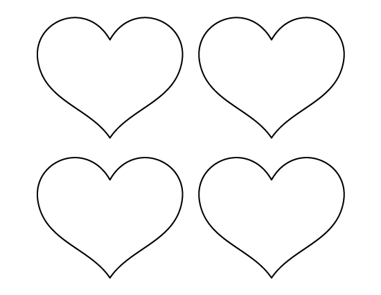 Download Printable Medium Heart Template