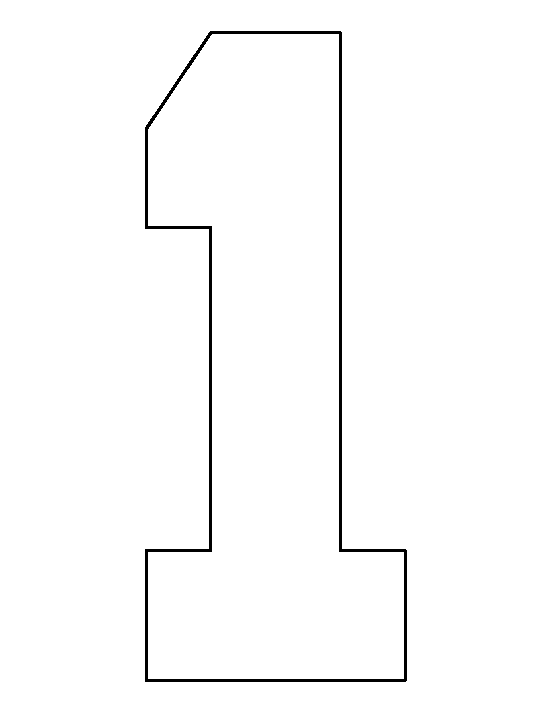 Outline Printable Number 1