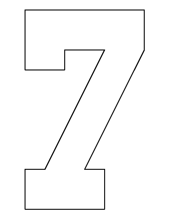Number 7 Template