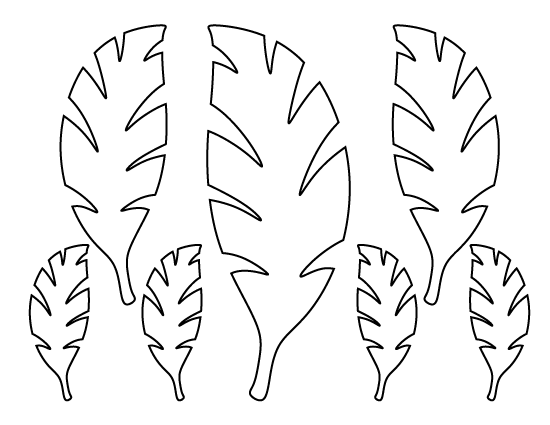 Printable Palm Leaf Palm Leaf Fold And Cut Craft Palm Leaf Print 