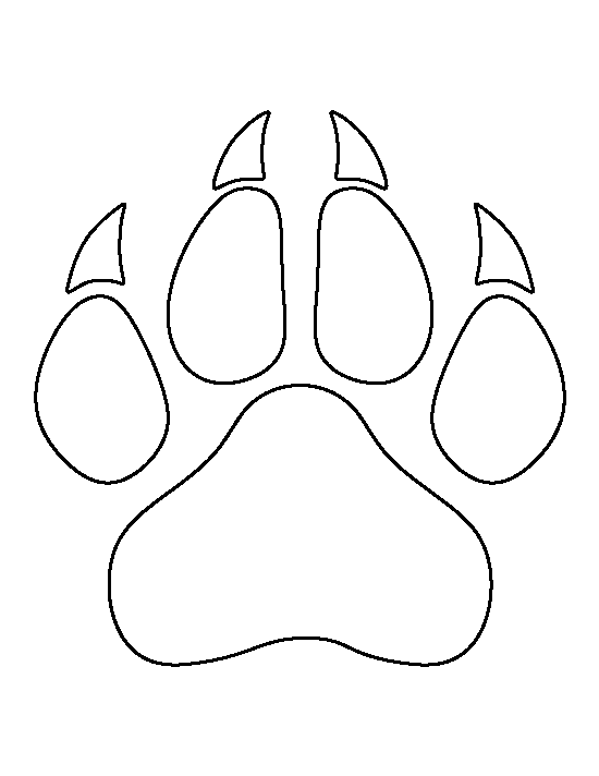 Panther Paw Print Template