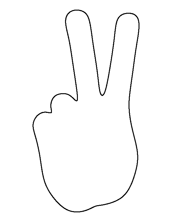 Peace Hand Template