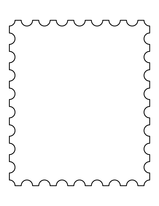 Printable Postage Stamp Template