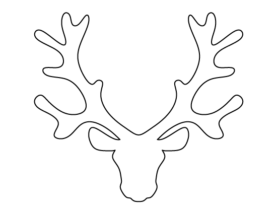 Printable Reindeer Head Template