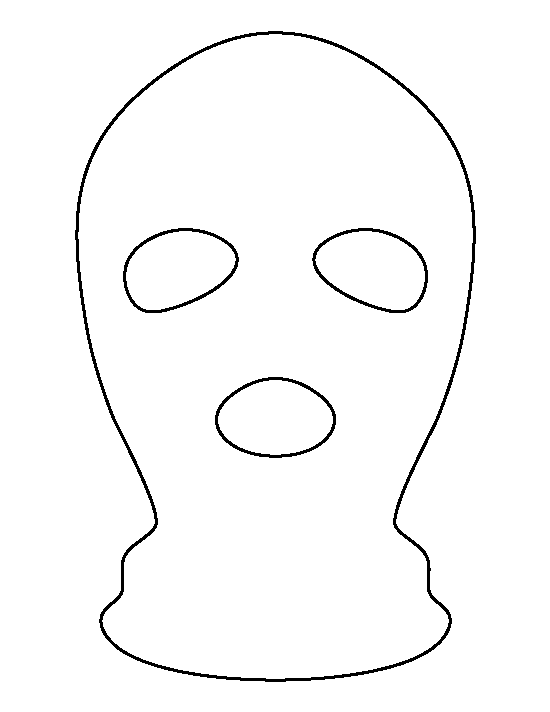 Robber Mask Template