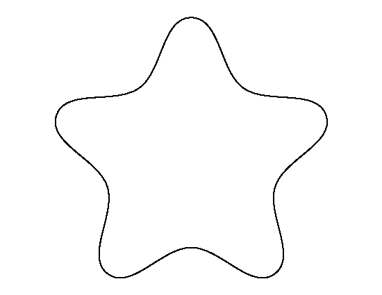 rounded star template