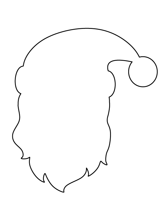 Printable Santa Claus Face Template