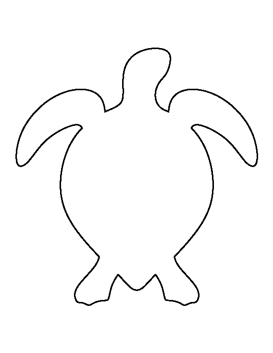 Printable Sea Turtle Template