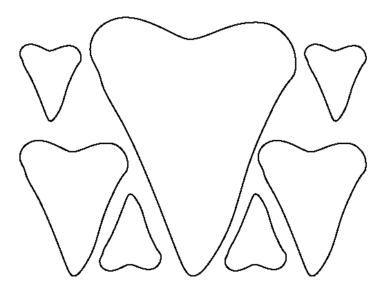 Shark Teeth Template
