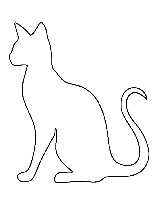 Printable Siamese Cat Template