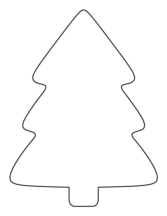 printable simple christmas tree template