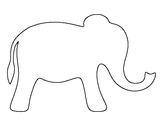 elephant outline printable